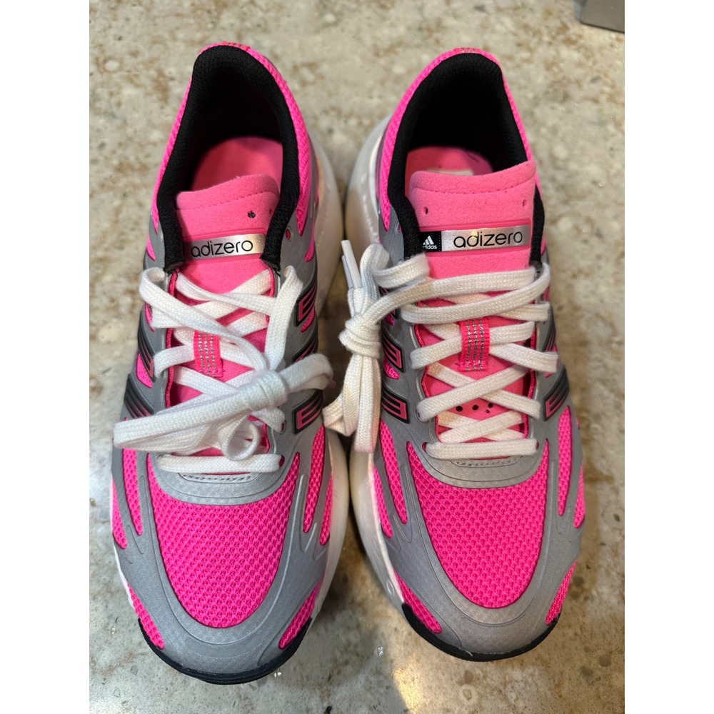 Adidas Adizero Aruku Lucid Pink Silver Metallic Running Shoes Size 6